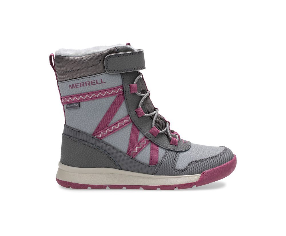 Merrell Boots Grey - Snow Crush 2.0 Waterproof - Kids 67RQBPUVS